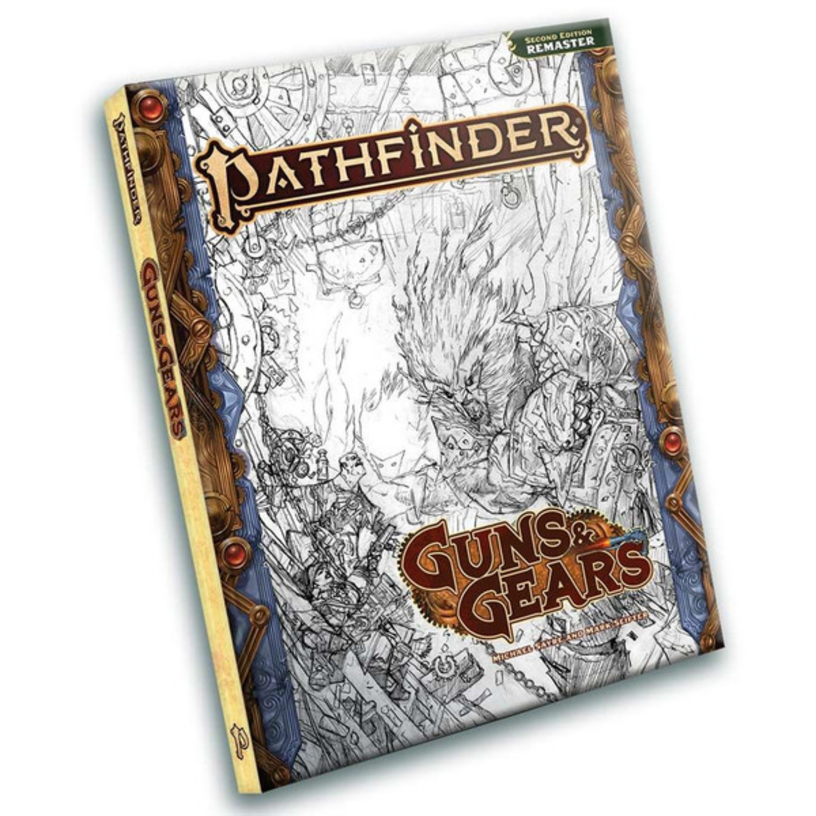 Paizo Publishing Pathfinder 2E Guns and Gears Sketch Cover