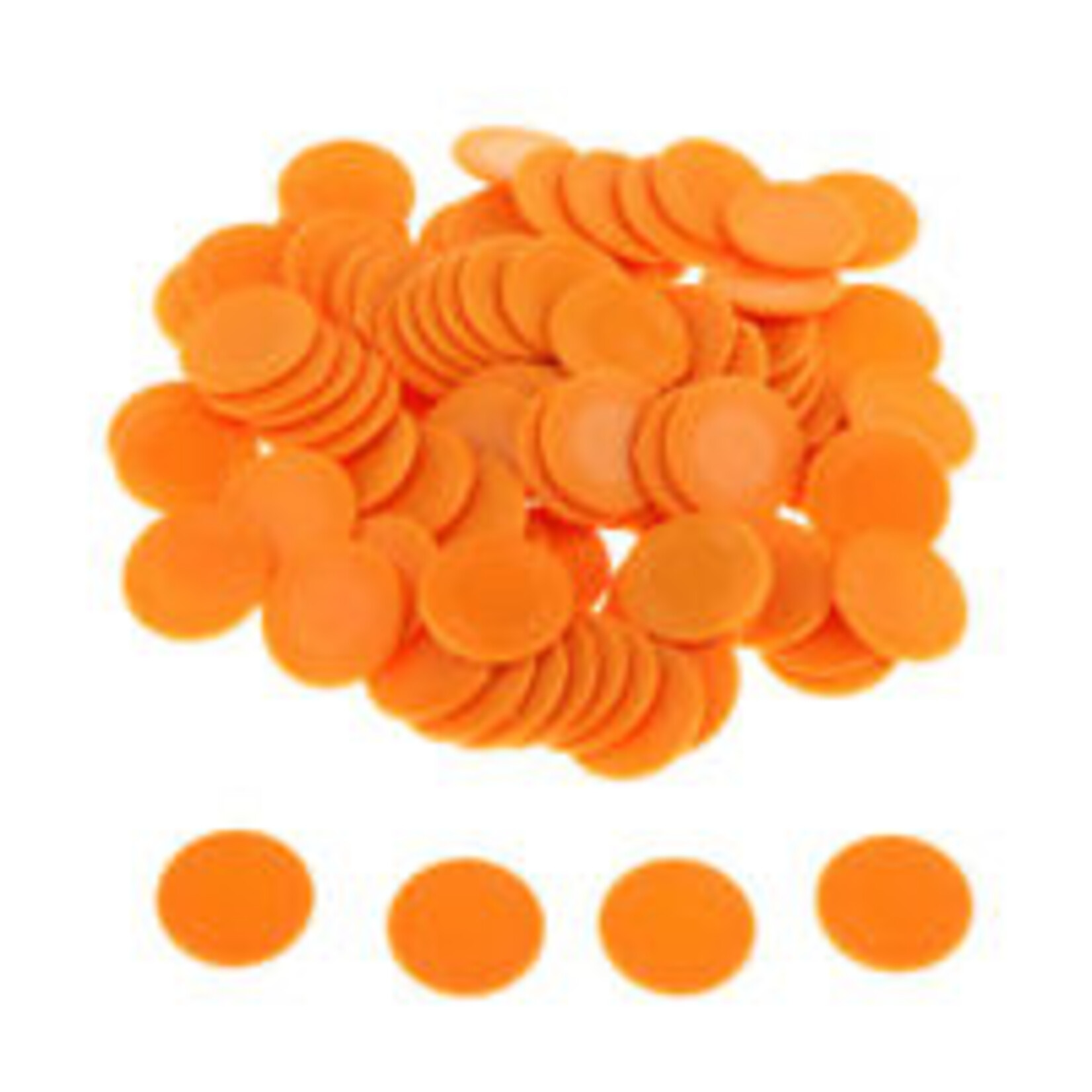 Koplow Mini Poker Chips 7/8 in Orange 50 ct