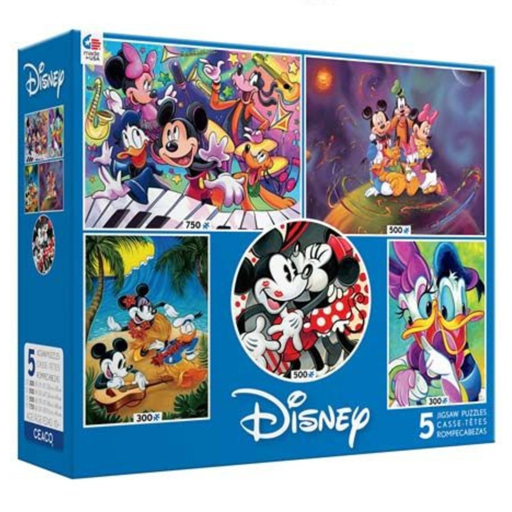 Ceaco Inc 5-in-1 300 500 and 750 pc Puzzle Disney Mickey Mouse and Friends