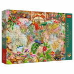 Trefl USA 1000 pc Puzzle Tea Time Antique World Map