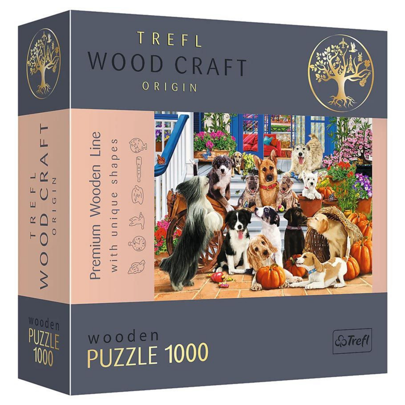 Trefl USA 1000 pc Wooden Puzzle Doggy Friendship