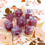 Fennek and Finch Berry Wine Burgundy White Marble Glitter Foil Polyhedral 8 die set