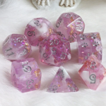 Fennek and Finch Mauve  Polyhedral Clear Pink Purple White Marble Glitter Foil Paw 8 die set