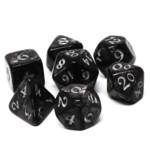 Die Hard Dice Die Hard Rerolls Re-Vive Black w/ Silver Recycled Polyhedral 7 die set