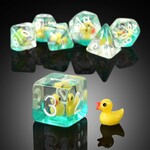 Dice Habit Dice Habit Rubber Duck Resin Polyhedral 7 die set