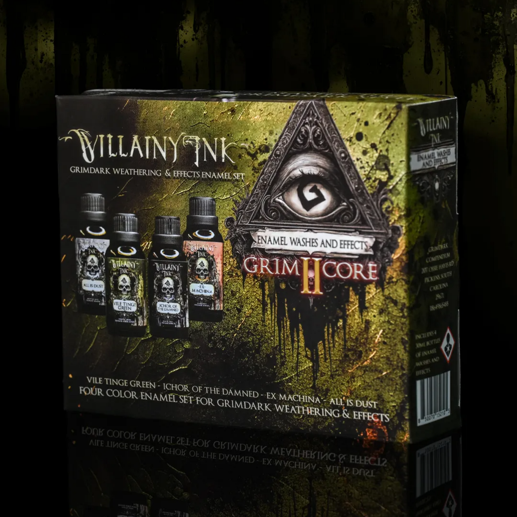Grimdark Compendium Villainy Ink Grim Core II Grimdark Weathering and Effects Enamel Set