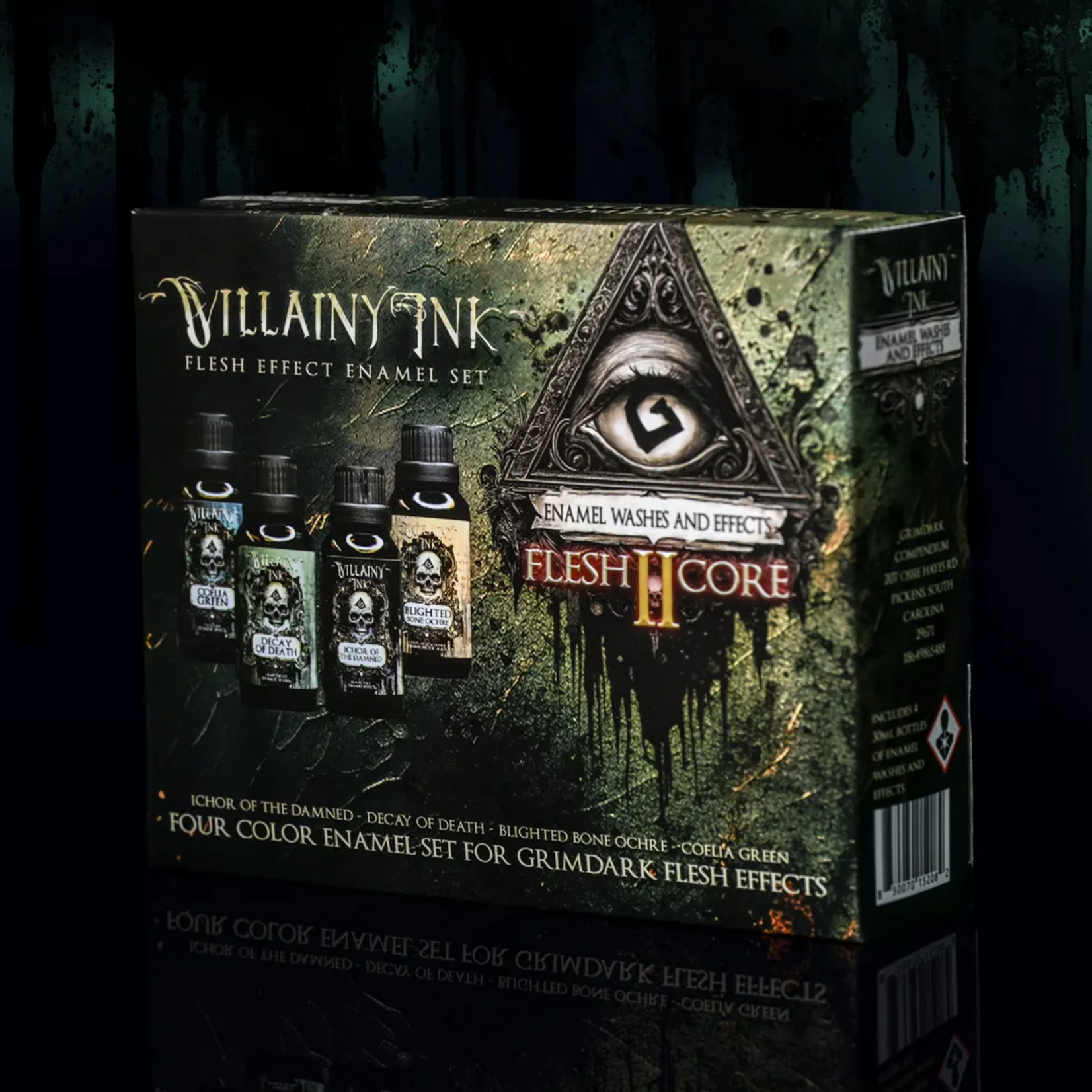 Grimdark Compendium Villainy Ink Flesh Core II Flesh Effect Enamel Set
