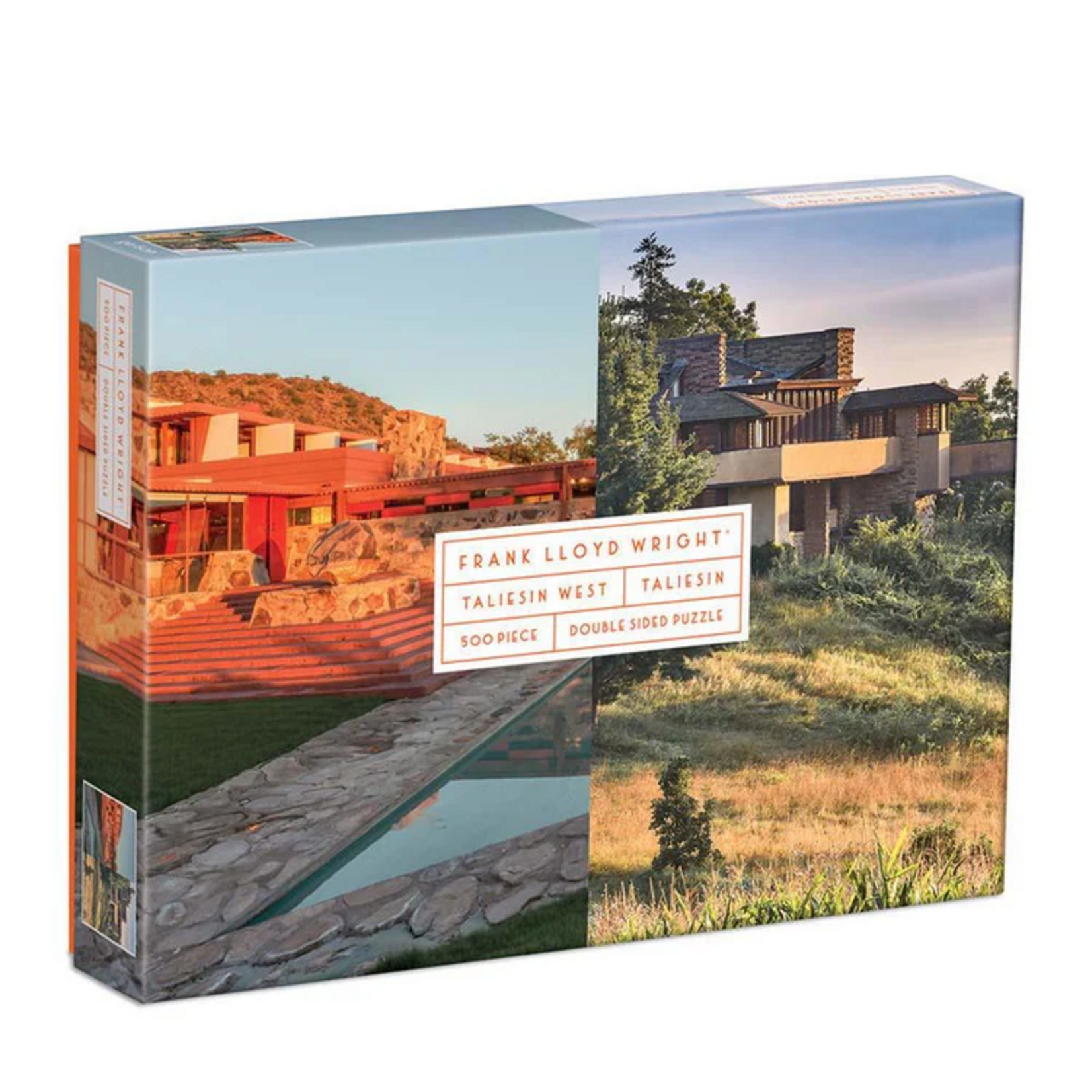 Galison 500 pc Double-Sided Puzzle Frank Lloyd Wright Taliesin and Taliesin West