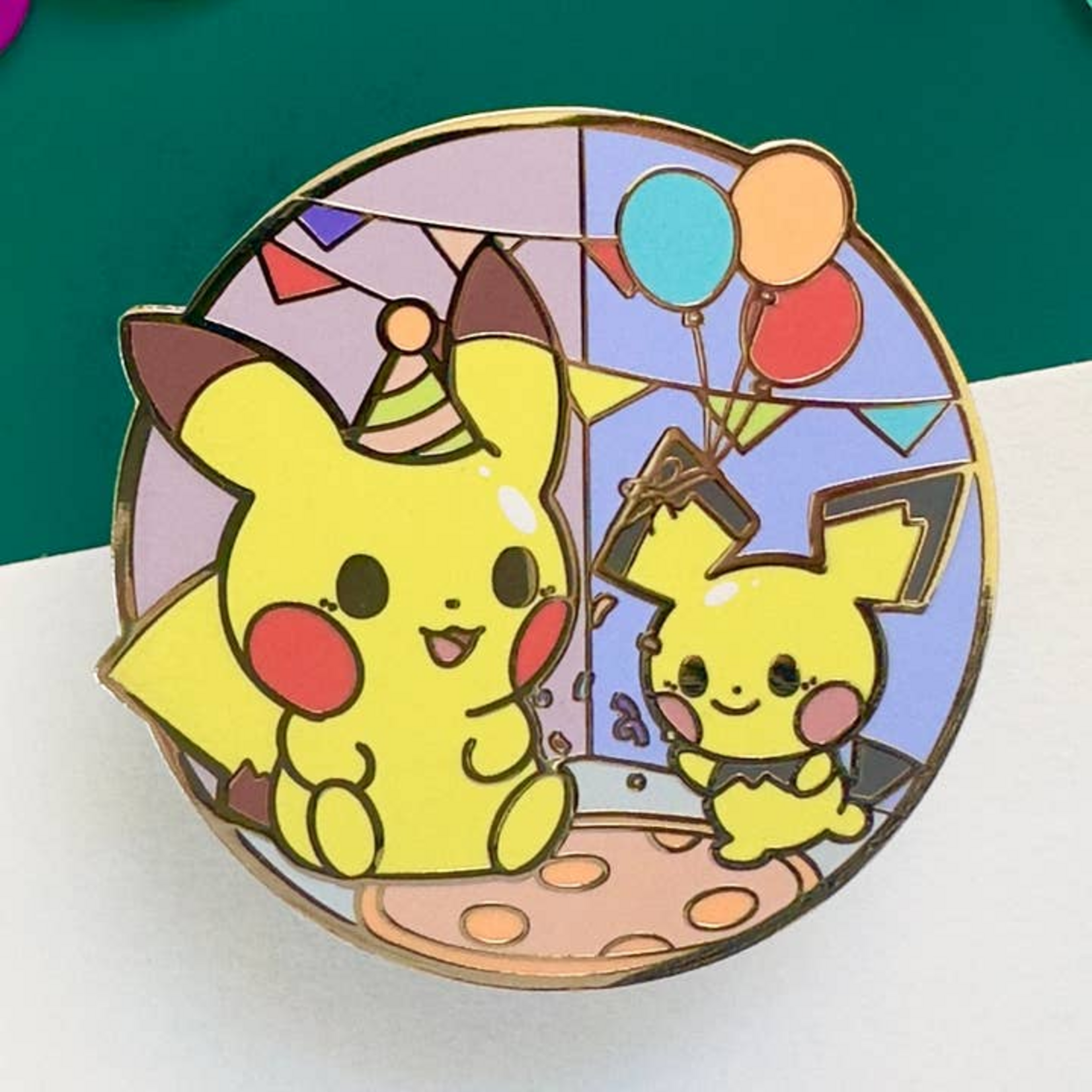HeyyoJojo Pikachu and Pichu Pokemon Party Pin