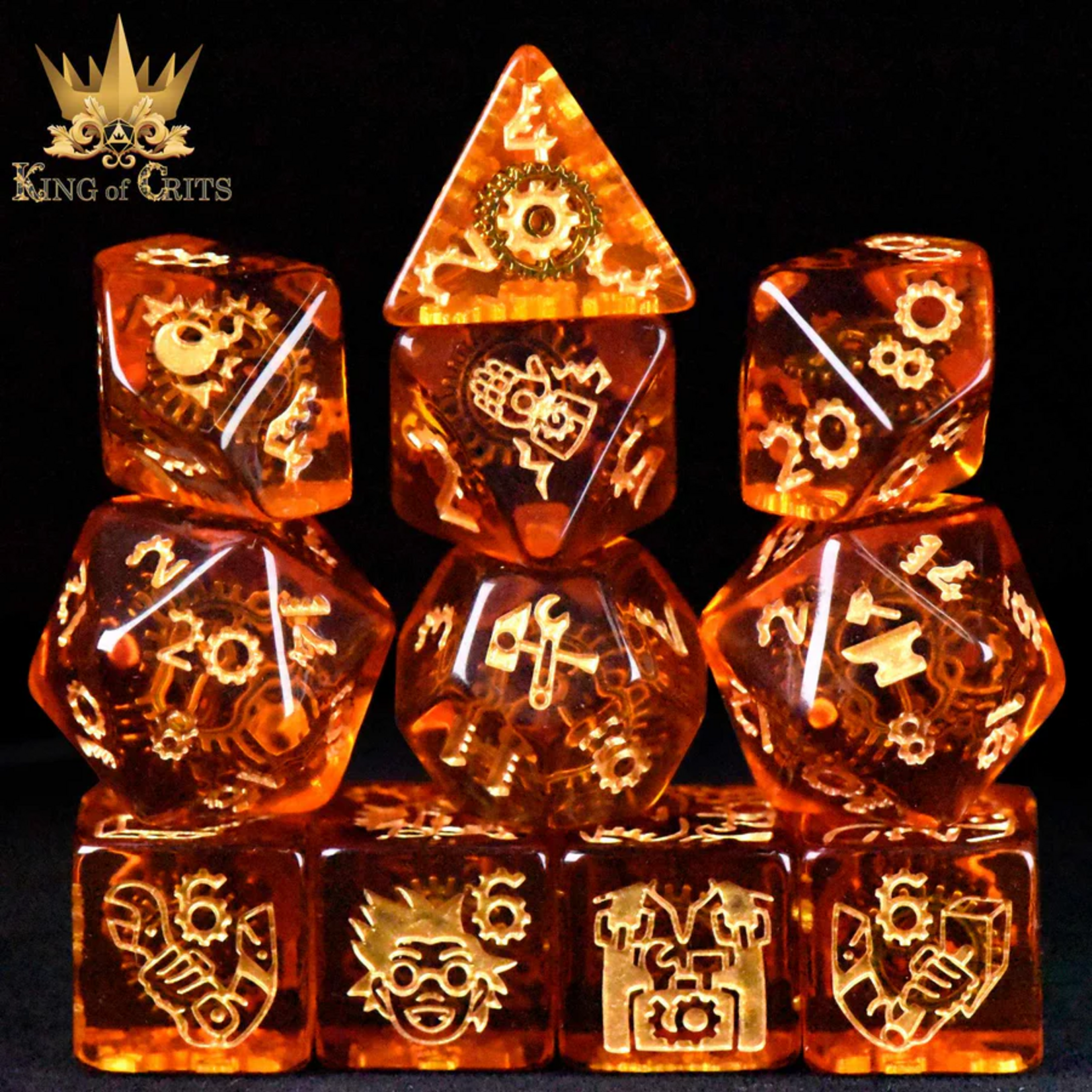 DND Dice DND Ancient Artificer Polyhedral 11 die set