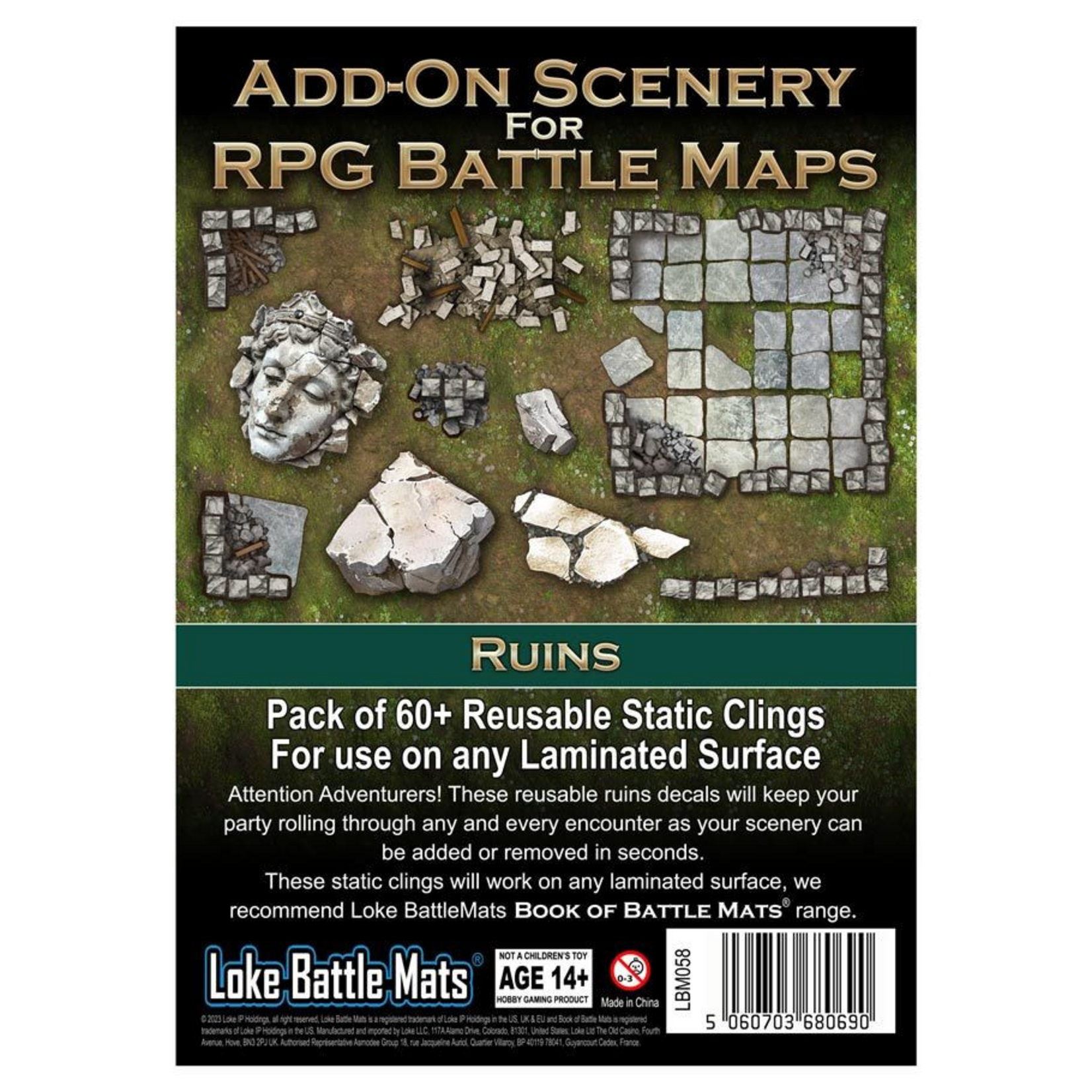 Loke Battle Mats Add-On Scenery for RPG Battle Maps Ruins