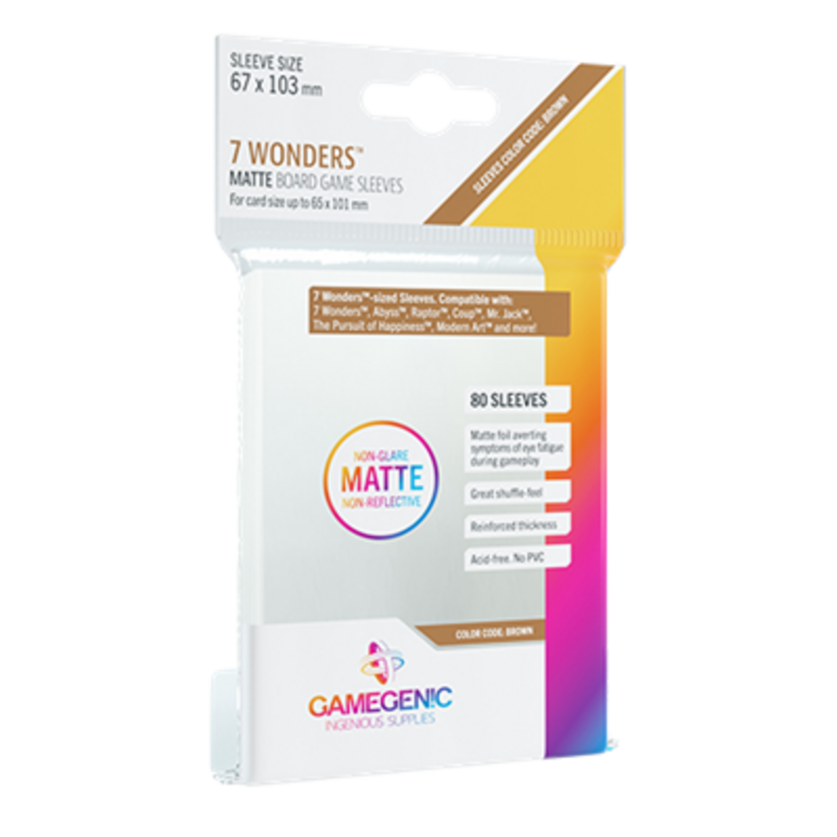 Gamegenic GameGenic Clear Matte Sleeves 7 Wonders