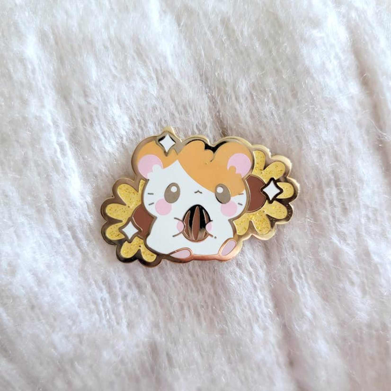 Xhilyn Ham-Ham Heartbreak Enamel Pin Hamtaro w/ Sunflowers