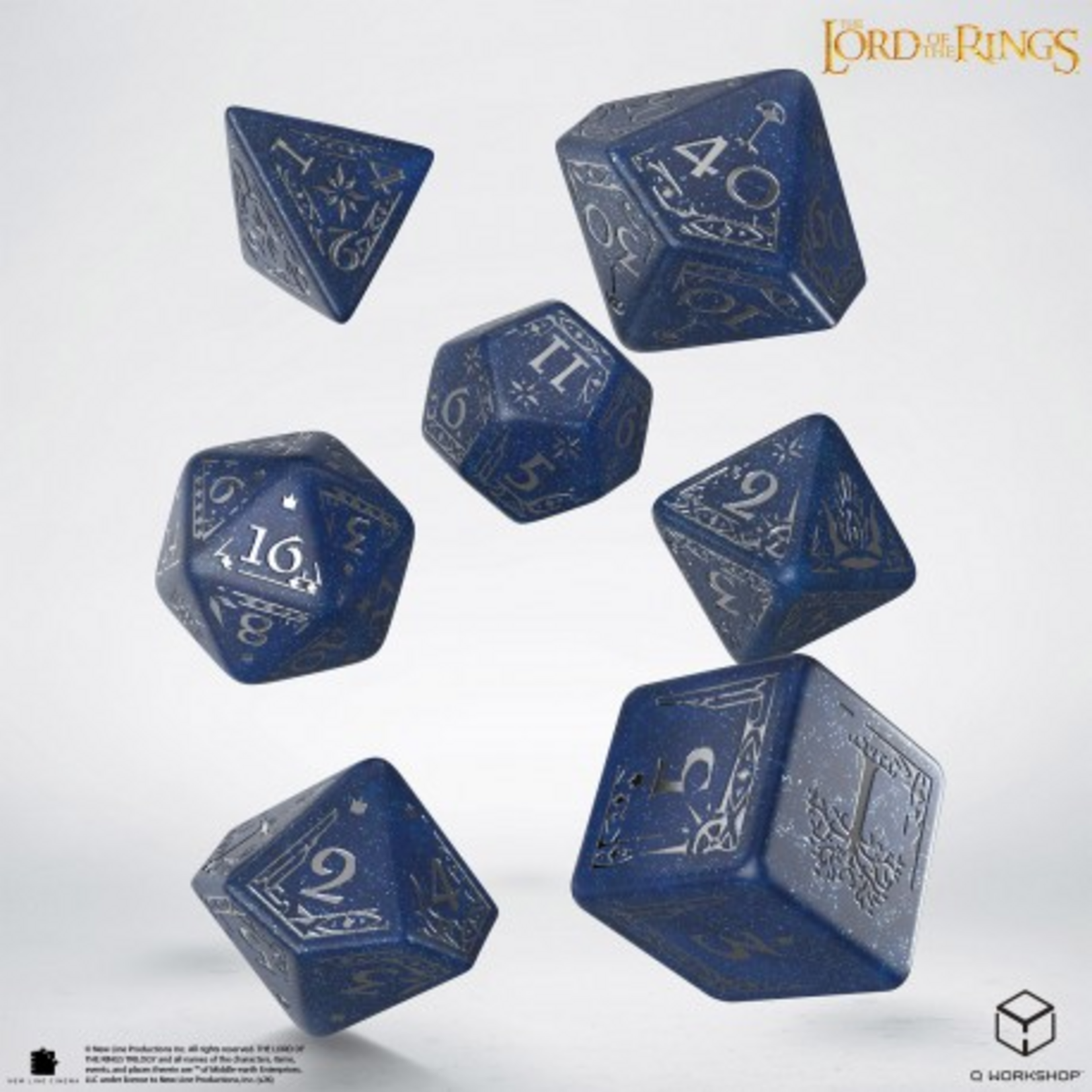 Q-Workshop The Lord of the Rings Gondor Polyhedral 7 die set