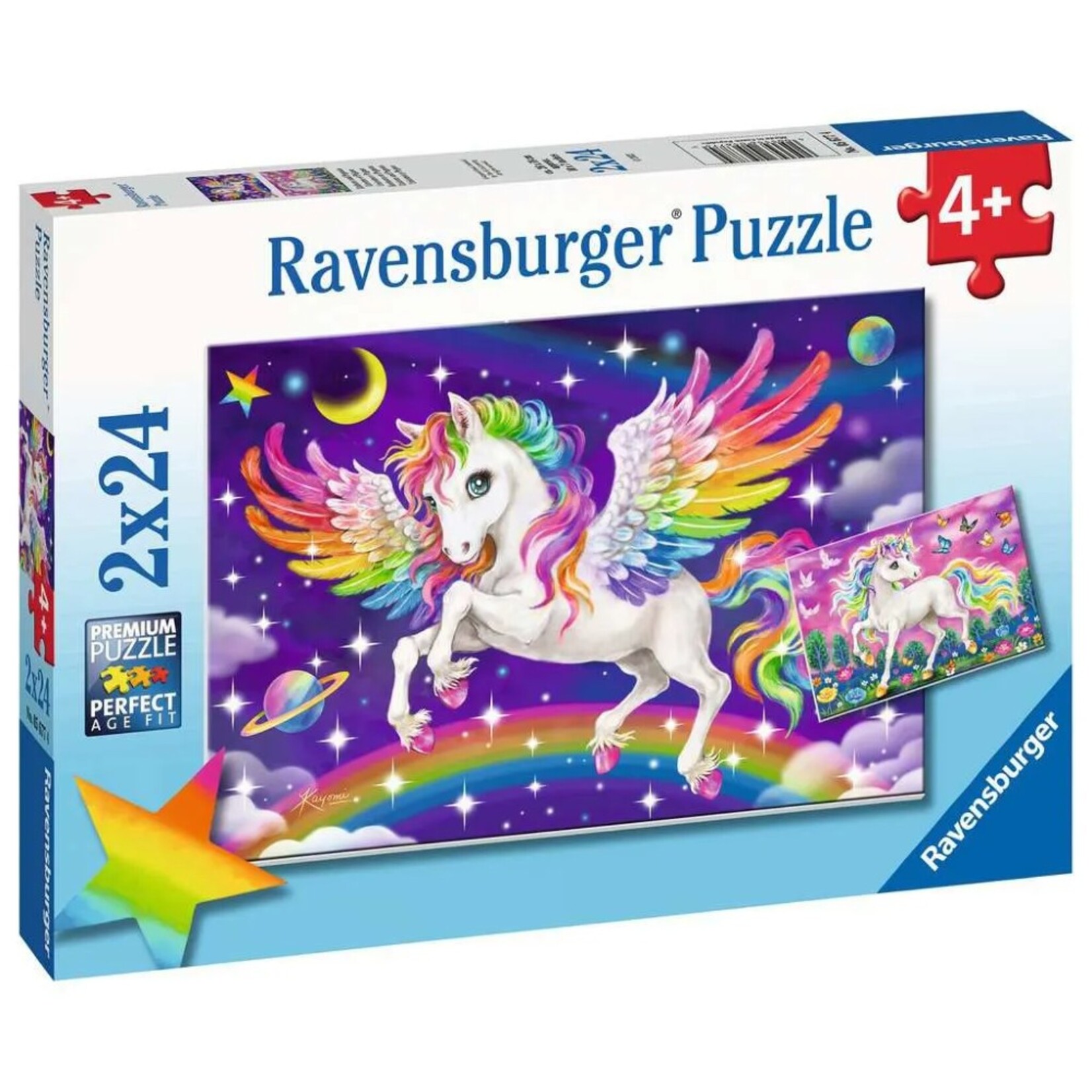 Ravensburger 2 x 24 pc Children's Puzzle Unicorn and Pegasus
