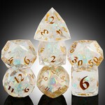 Dice Habit Dice Habit Faceted Sharp Edge Radiant Polyhedral 7 die set