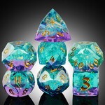 Dice Habit Dice Habit Faceted Sharp Edge Avalon Polyhedral 7 die set