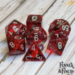 Fennek and Finch Blood Skies Dark Forest w/ Bats Polyhedral 7 die set