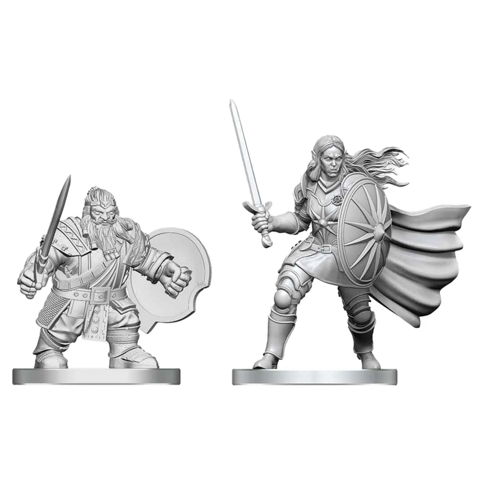 WizKids Dungeons and Dragons Nolzur's Marvelous Minis Dwarf Fighter and Orc Paladin