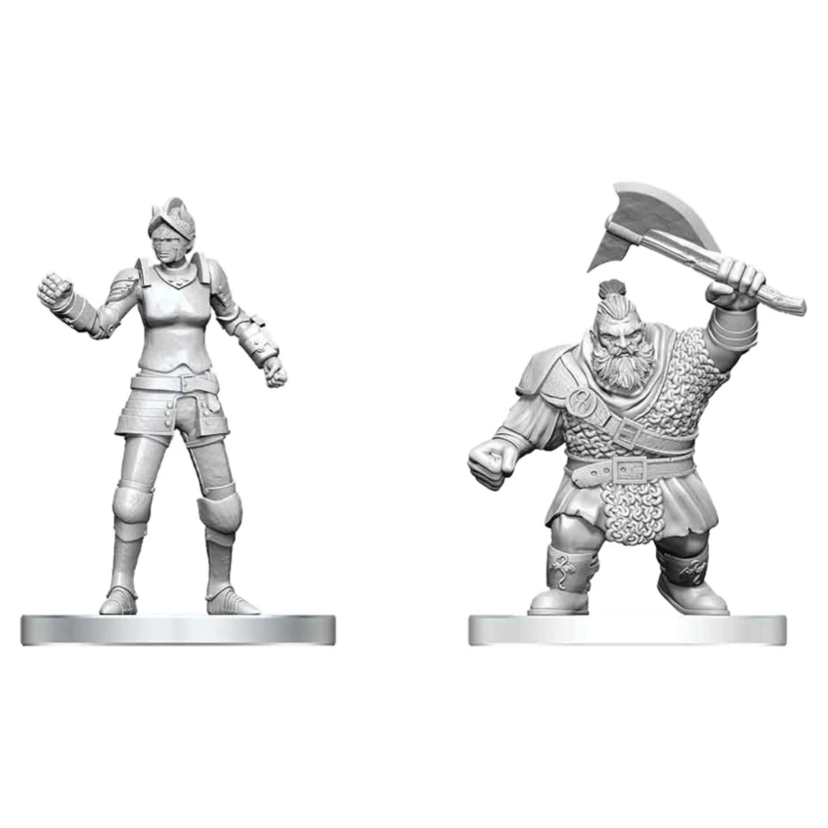 WizKids Dungeons and Dragons Nolzur's Marvelous Minis Cultist of Bane and Dwarf Zhentilar Soldier