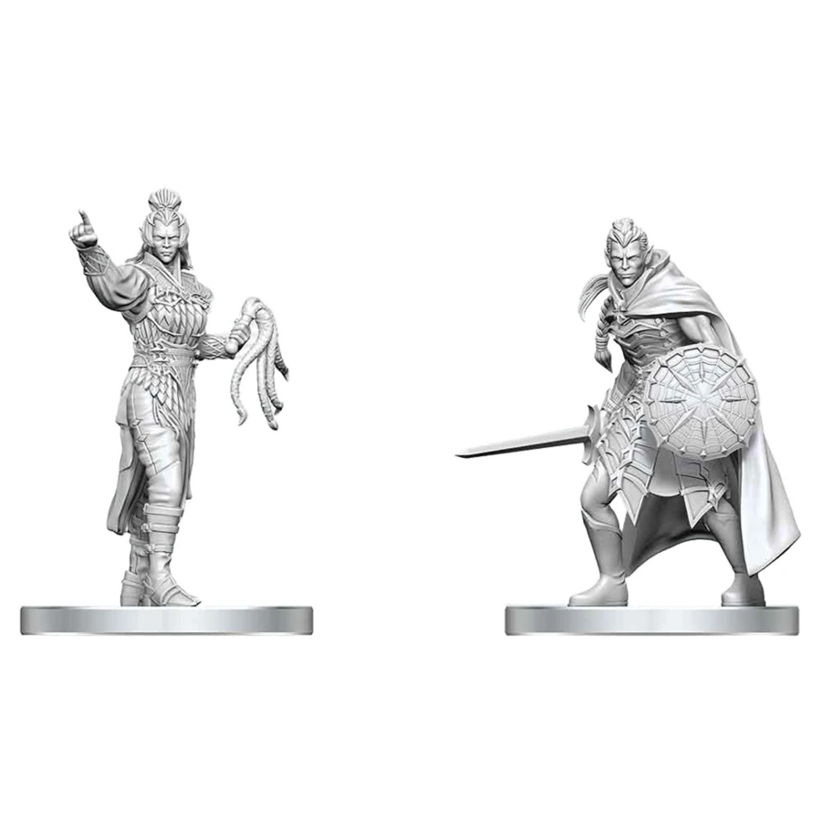 WizKids Dungeons and Dragons Nolzur's Marvelous Minis Drow Elite Warrior and Drow Priestess of Lolth
