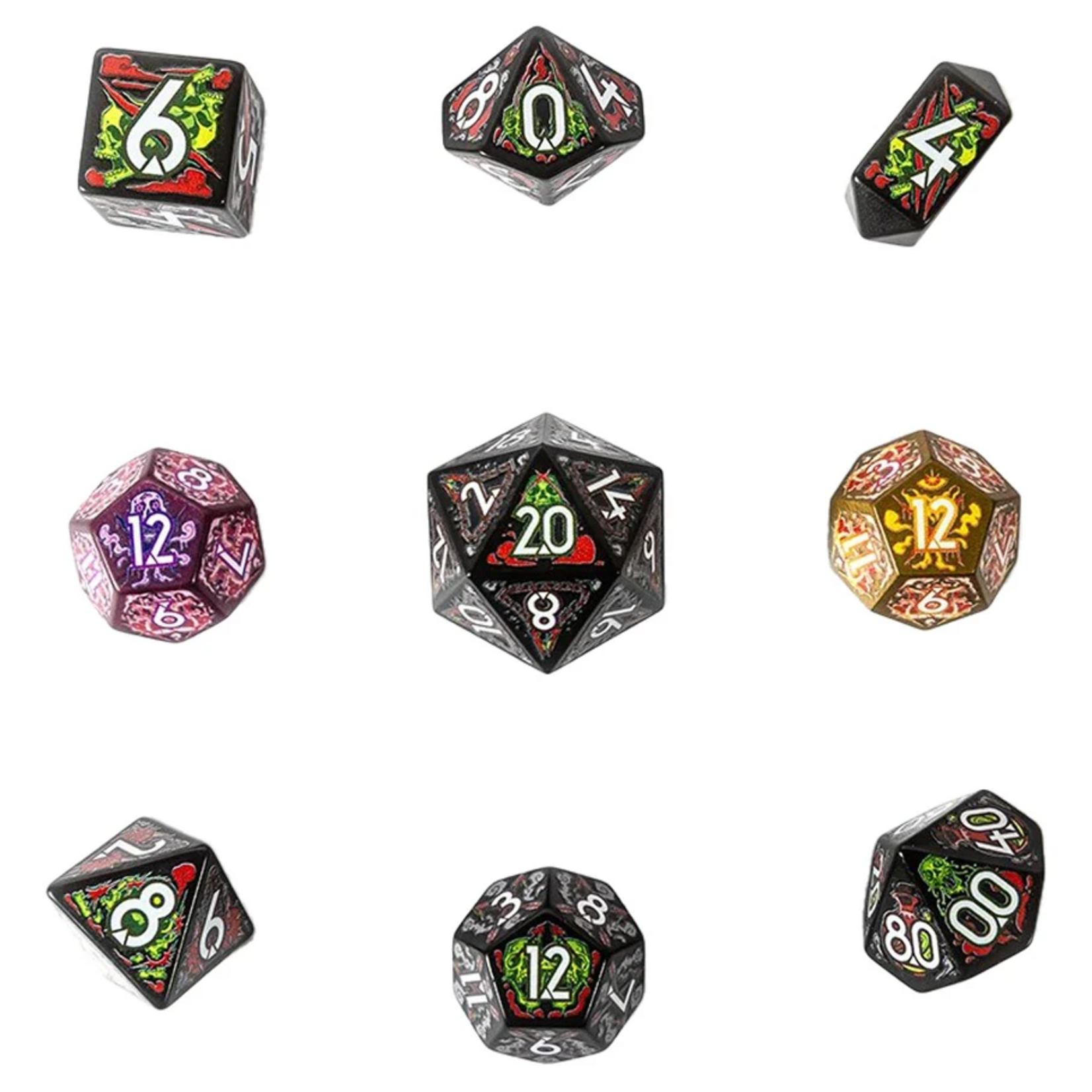 Botch Inc Daggerheart Assassin Polyhedral 9 die set