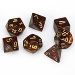 Chessex Chessex Scarab Blue Blood with Gold Polyhedral 7 die set