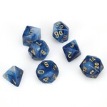 Chessex Chessex Phantom Teal with Gold Polyhedral 7 die set