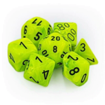 Chessex Chessex Vortex Bright Green with Black Polyhedral 7 die set