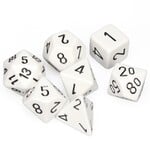 Chessex Chessex Opaque White with Black Polyhedral 7 die set