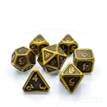 Die Hard Dice Die Hard Mythica Battleworn Gold Metal Polyhedral 7 die set