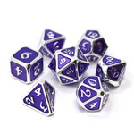 Die Hard Dice Die Hard Mythica Amethyst Purple with Platinum Metal Polyhedral 7 die set