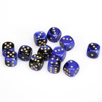 Chessex Chessex Gemini Black / Blue with Gold 16 mm d6 12 die set