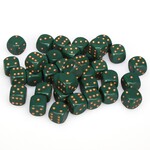 Chessex Chessex Opaque Dusty Green with Copper 12 mm d6 36 die set