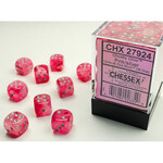 Chessex Chessex Ghostly Glow Pink with Silver 12 mm d6 36 die set