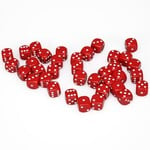 Chessex Chessex Opaque Red with White 12 mm d6 36 die set