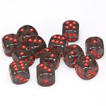 Chessex Chessex Translucent Smoke with Red 16 mm d6 12 die set