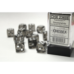 Chessex Chessex Translucent Smoke with White 16 mm d6 12 die set