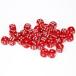 Chessex Chessex Translucent Red with White 12 mm d6 36 die set