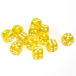 Chessex Chessex Translucent Yellow with White 16 mm d6 12 die set