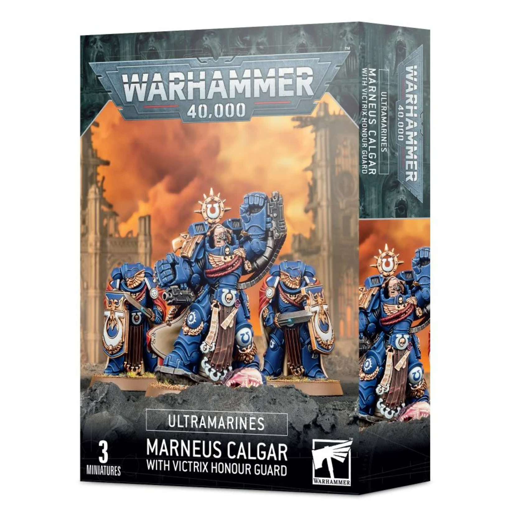 Games Workshop Warhammer 40k Space Marines Ultramarines Marneus Calgar with Victrix Honor Guard
