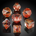 Dice Habit Dice Habit Liquid Core Coral Polyhedral 7 Die Set