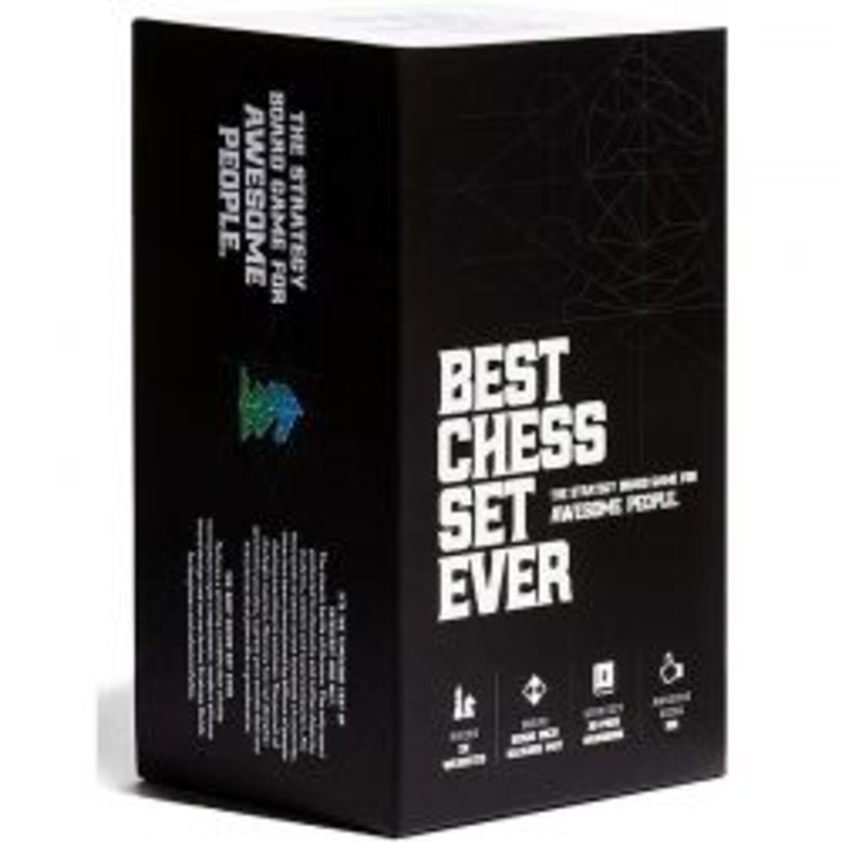 Chess Geeks Chess Set Best Chess Set Ever 3X Weighted Double Sided Black / Green Board