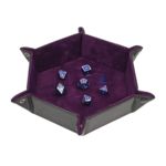 Forged Hexagon Snap Folding Dice Tray Purple
