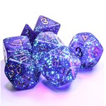 Chessex Chessex Borealis Royal Purple with Gold Luminary Polyhedral 7 die set