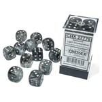 Chessex Chessex Borealis Light Smoke with Silver Luminary 16 mm d6 12 die set