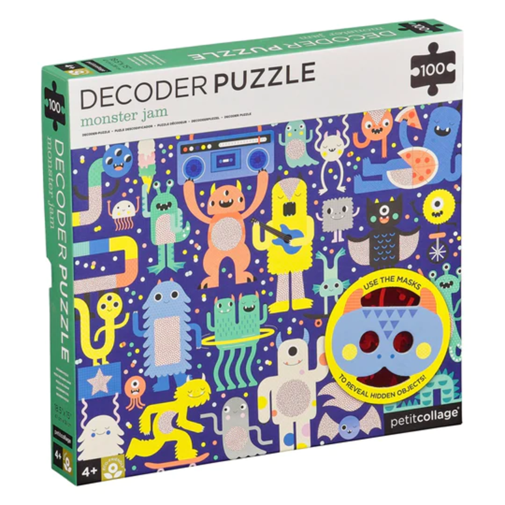 Petit Collage 100 pc Puzzle Monster Jam Decoder Puzzle