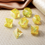 Dice Habit Dice Habit Sharp Edge Canary Polyhedral 7 die set