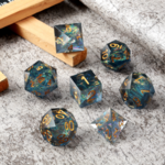 Dice Habit Dice Habit Sharp Edge Peacock Polyhedral 7 die set