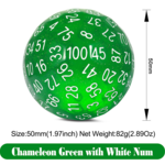 Dice Habit Dice Habit d100 Green Glitter